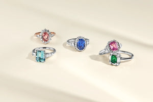 Precious Coloured Gemstone Engagement Rings