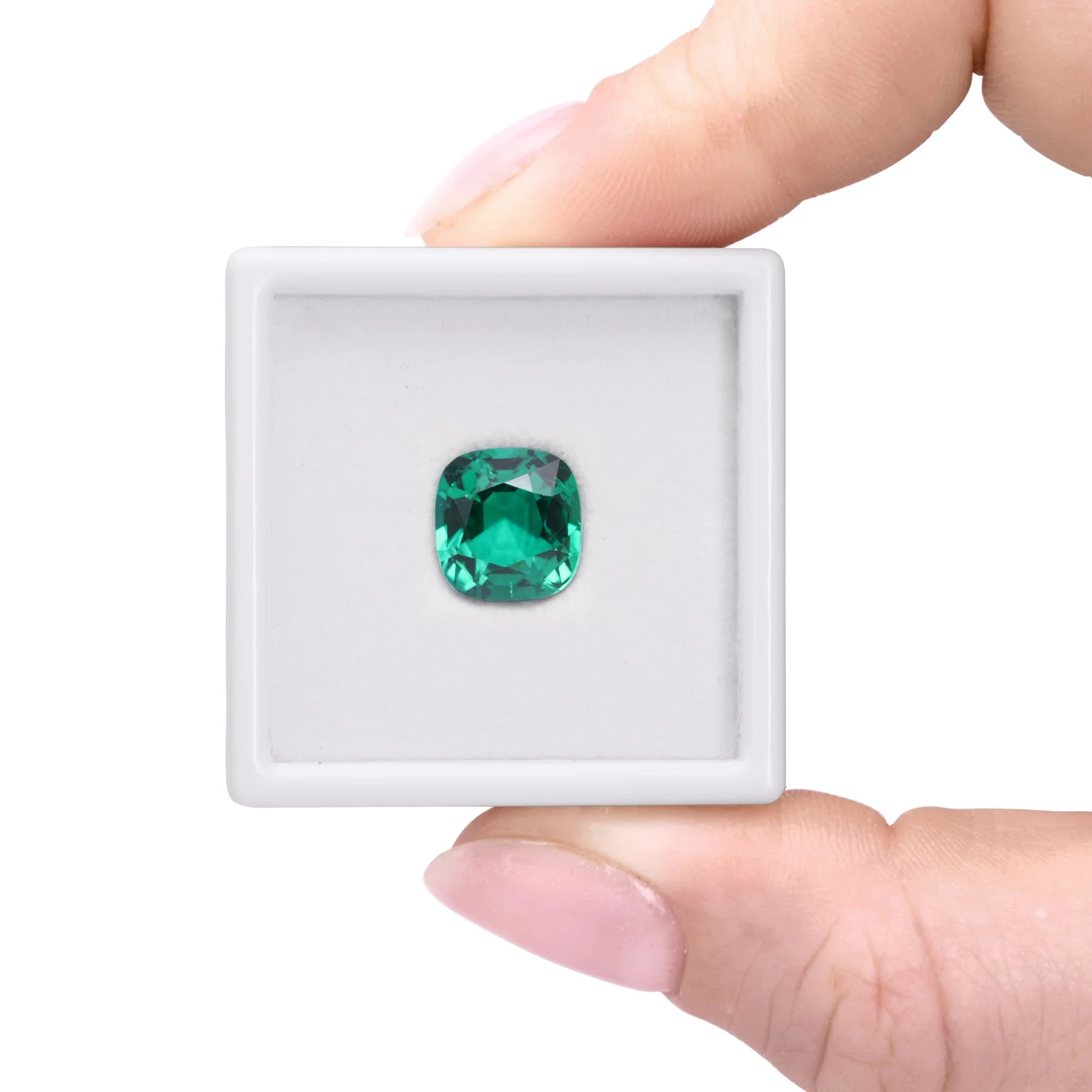 2.80ct Cushion Zambian Emerald