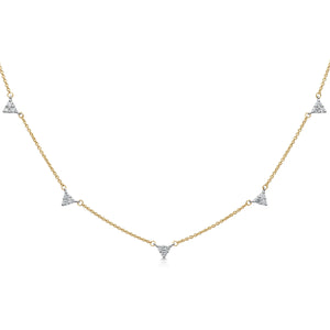 Diamond best sale triangle necklace