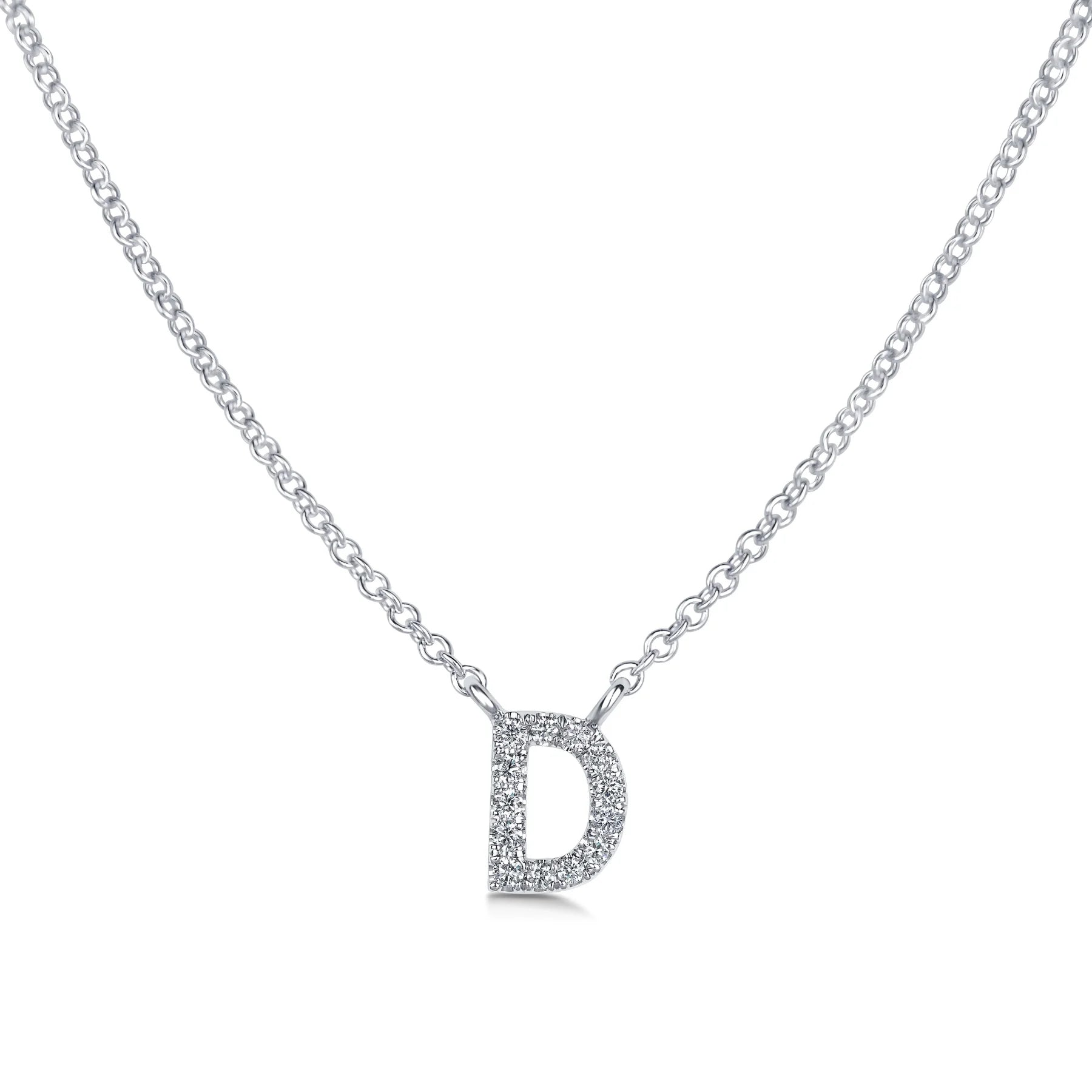 Diamond initial 2025 d pendant