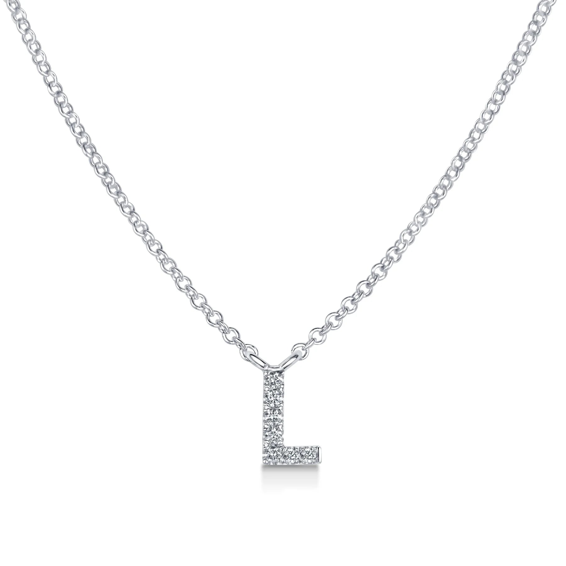 Diamond initial pendant necklace deals
