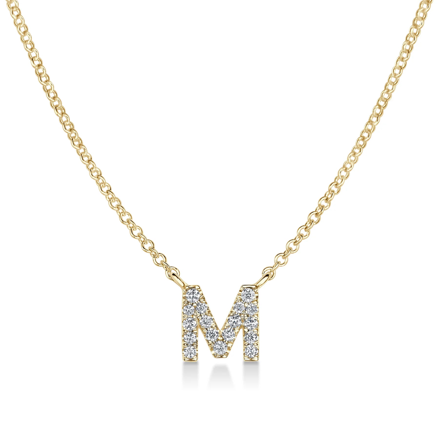 Diamond m deals pendant