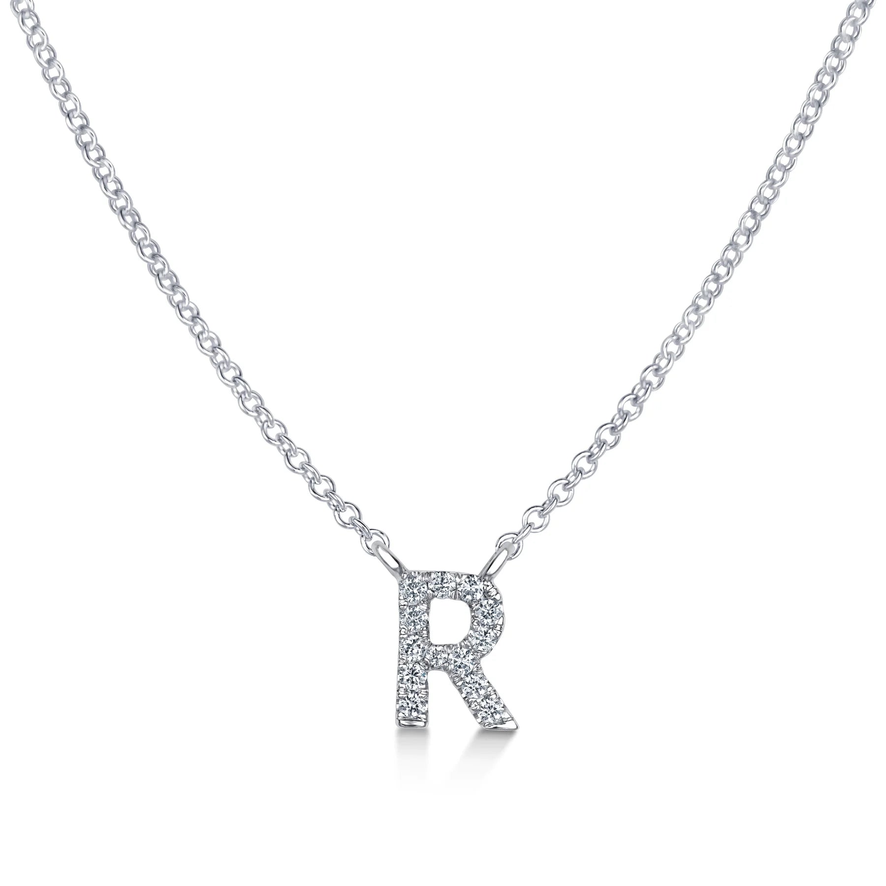 Diamond letter r necklace hot sale