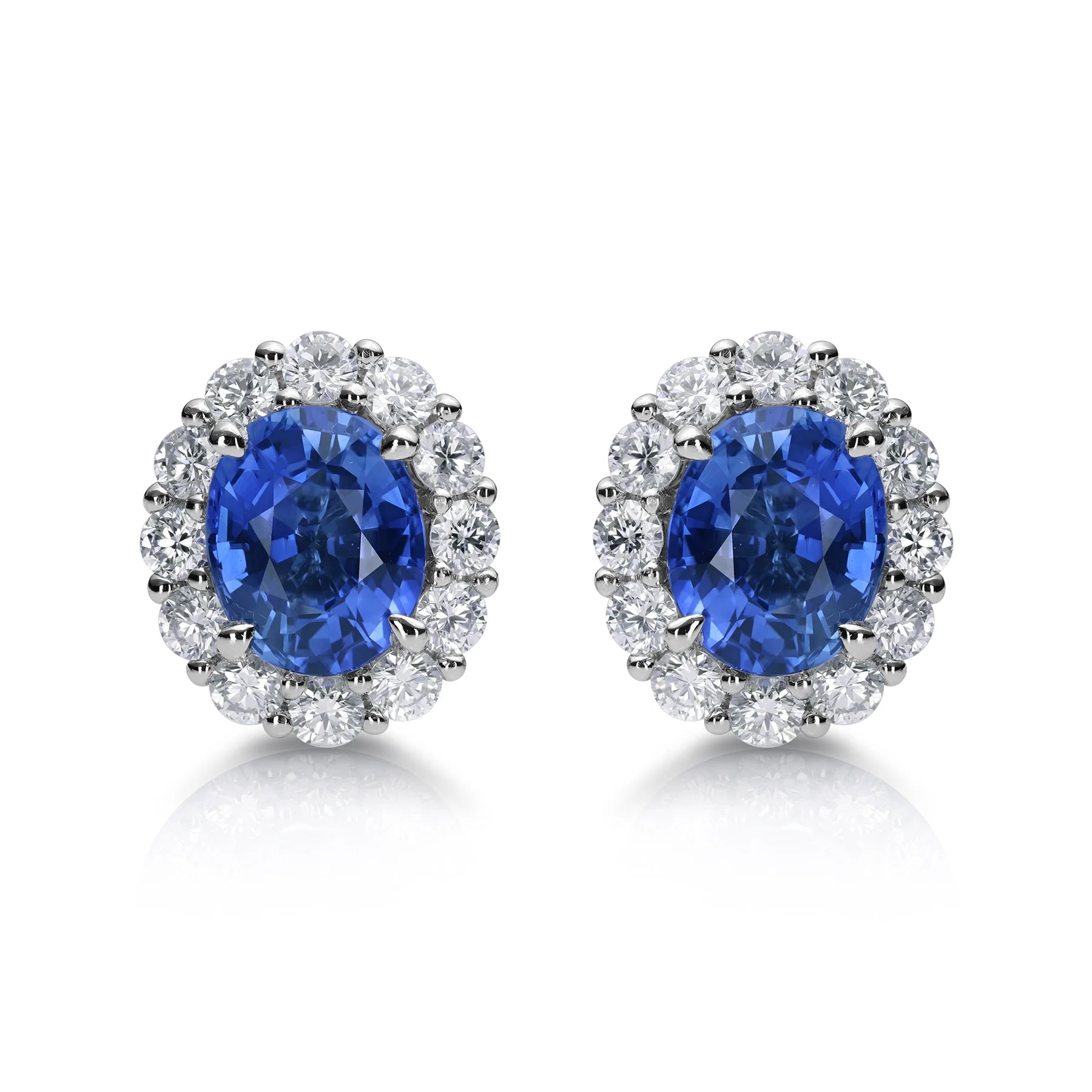Ivy - Oval Sapphire Earrings
