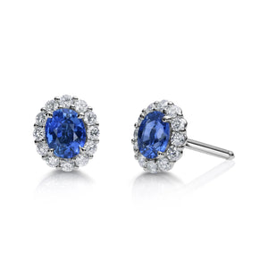 Ivy - Oval Sapphire Earrings