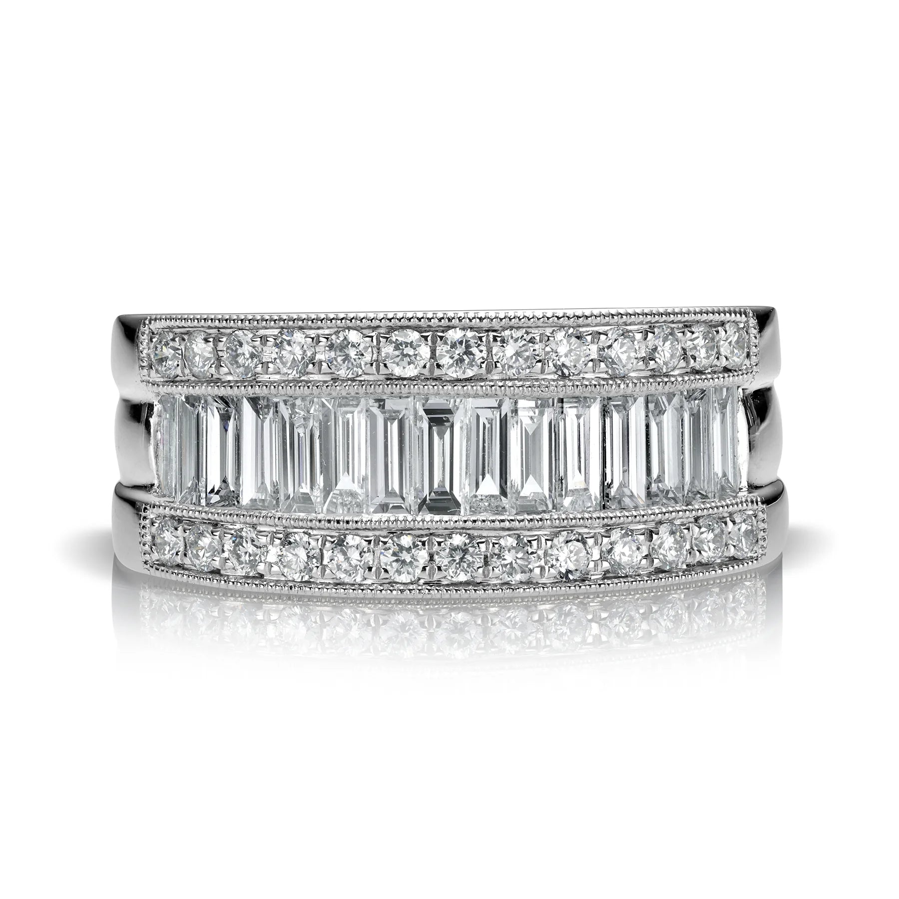 Baguette eternity deals ring white gold
