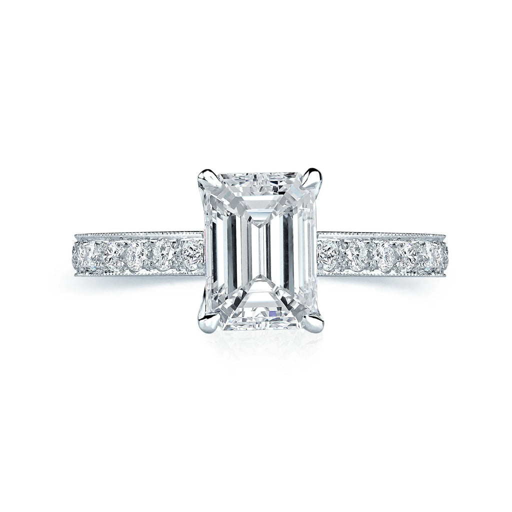 Ineke - Emerald - Iconic Paul Bram Engagement Ring - 18ct White Gold