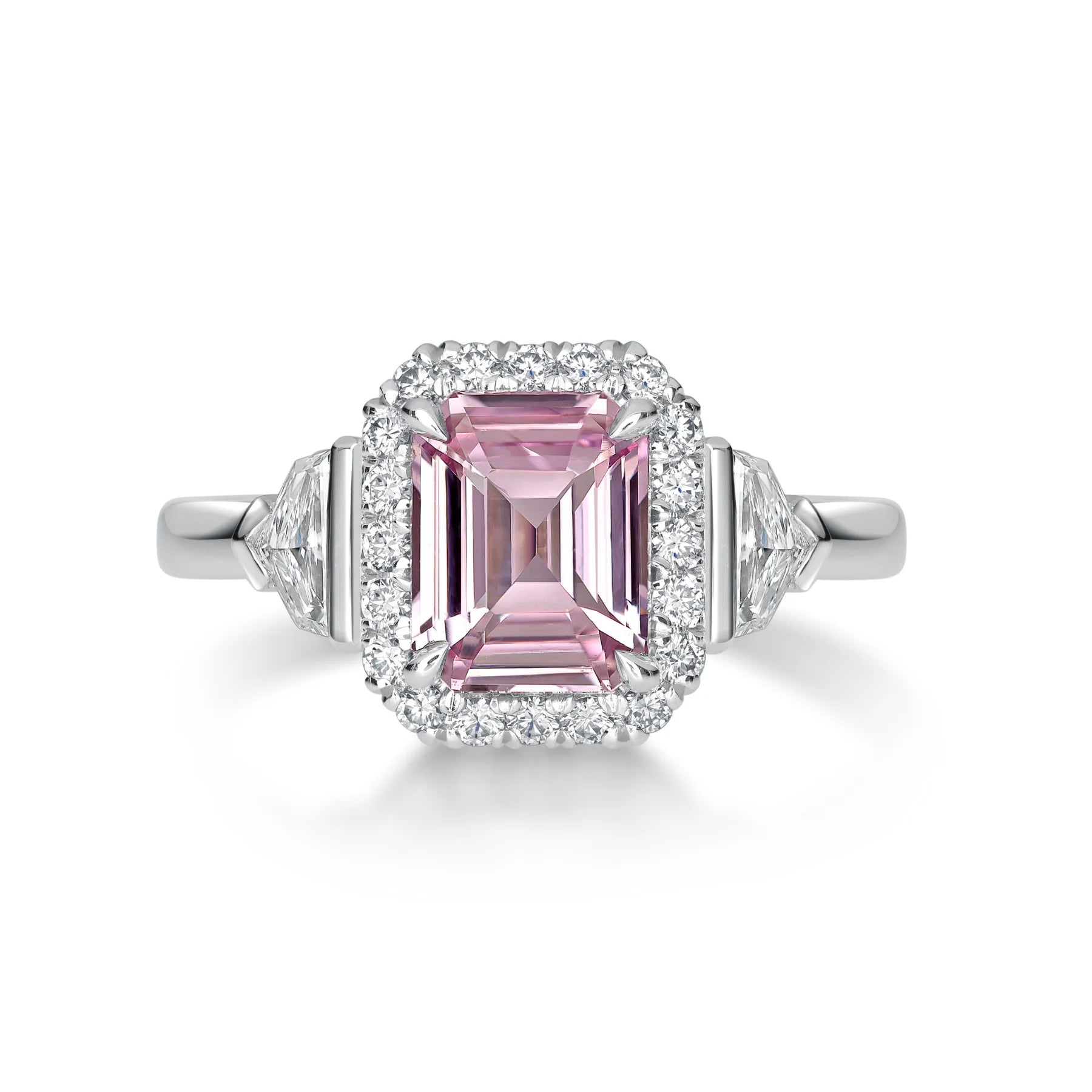 Pink sapphire wedding set deals